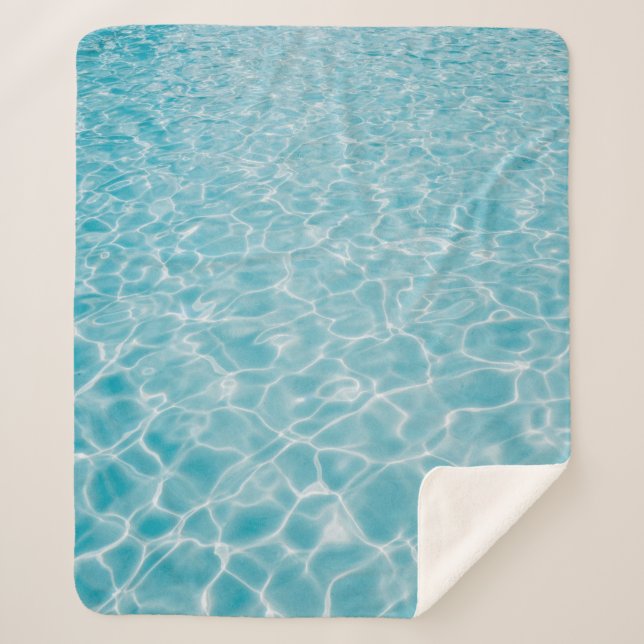 Cobertor Sherpa Rippling crystal blue water (Frente)