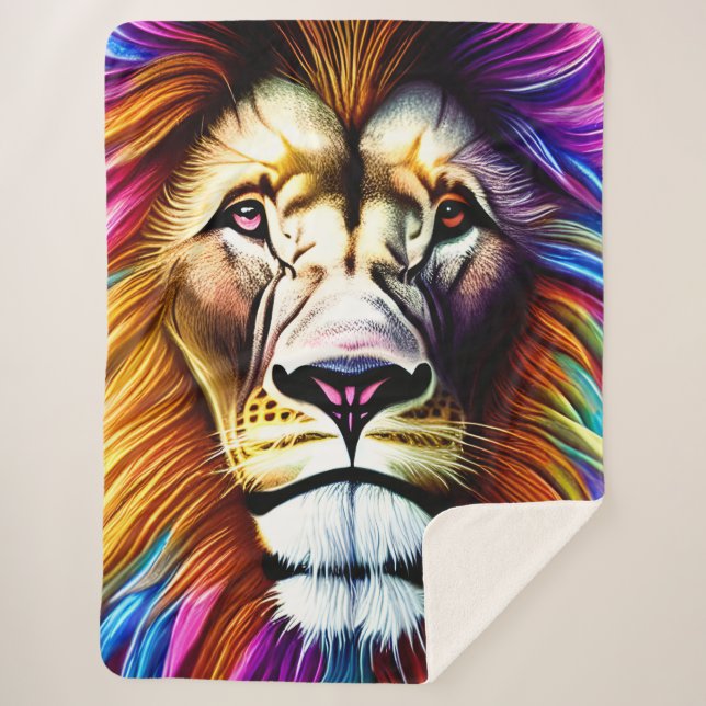 Cobertor Sherpa Roaring Majestade (Frente)