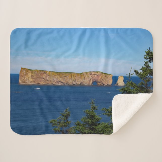 Cobertor Sherpa Roca Percé no Golfo de São Lourenço (Frente (Horizontal))