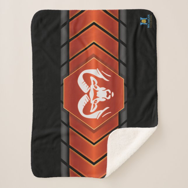 Cobertor Sherpa Rockford Rams #2 Sherpa Blanket (Frente)