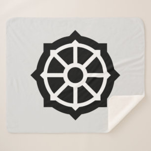 Cobertor Sherpa Roda de Dharma (budismo, hinduísmo)