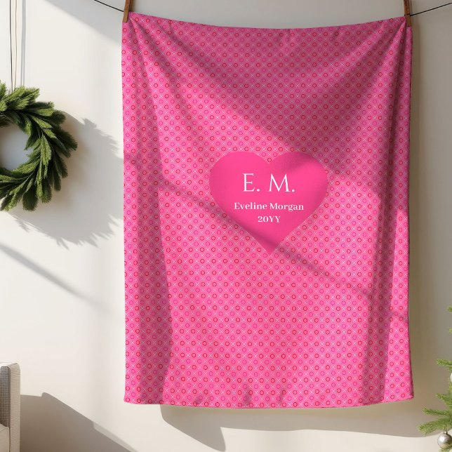 Cobertor Sherpa Romantic Pink Hearts I Love You Gift Blanket (Romantic Pink Hearts I Love You Gift Blanket)