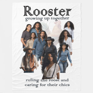 Cobertor Sherpa Rooster Grow Up Together Cover Art