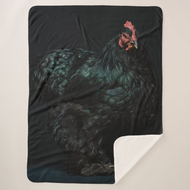 COBERTOR SHERPA ROOSTER PRETO (Frente)