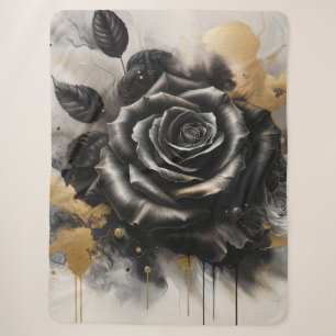 Cobertor Sherpa Rosa preto e Dourado
