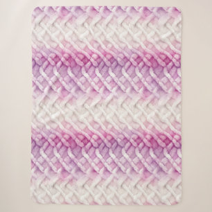 Cobertor Sherpa Rosa Quente Branco Roxo