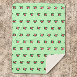 Cobertor Sherpa Rosa Rosa Rosa Rosa Rosa Cor-de-rosa Padrão sem co