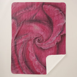 Cobertor Sherpa Rosa vermelha fechada