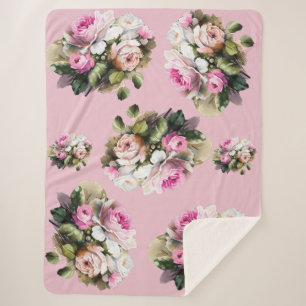 Cobertor Sherpa Rosa Vintage Rosa