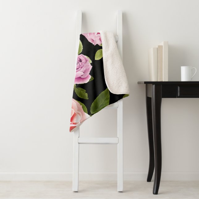 Cobertor Sherpa Rosas de aquarela 20 (In Situ)