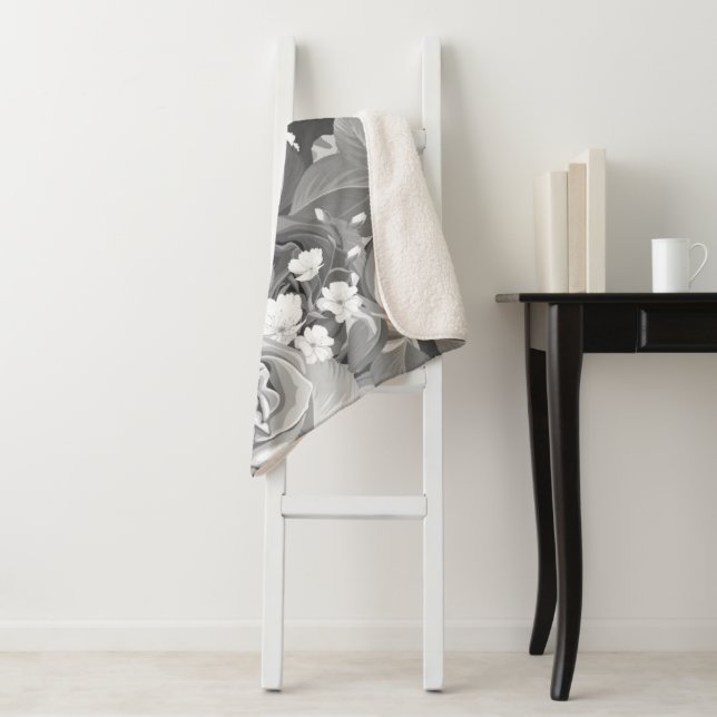 Cobertor Sherpa Rosas de aquarela 39 (In Situ)