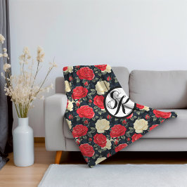 Cobertor Sherpa Rosas miniatura e monograma