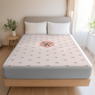 Cobertor Sherpa Rosas miniatura e monograma