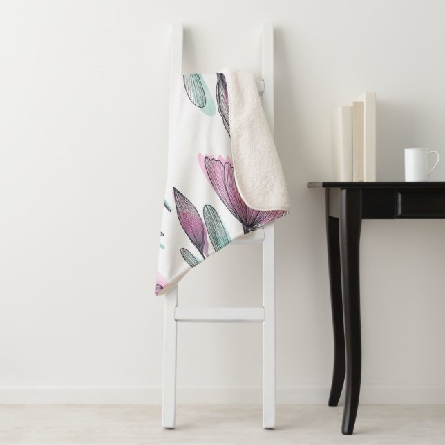 Cobertor Sherpa Rosas roxas (In Situ)