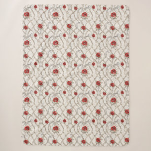 Cobertor Sherpa Rosas Vermelhas Floral de Madeira Falsa Amor