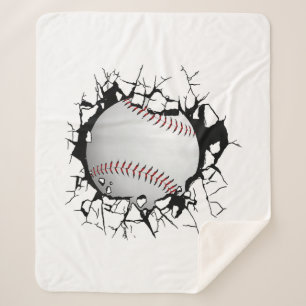Cobertor Sherpa Roupa de beisebol - Baseball