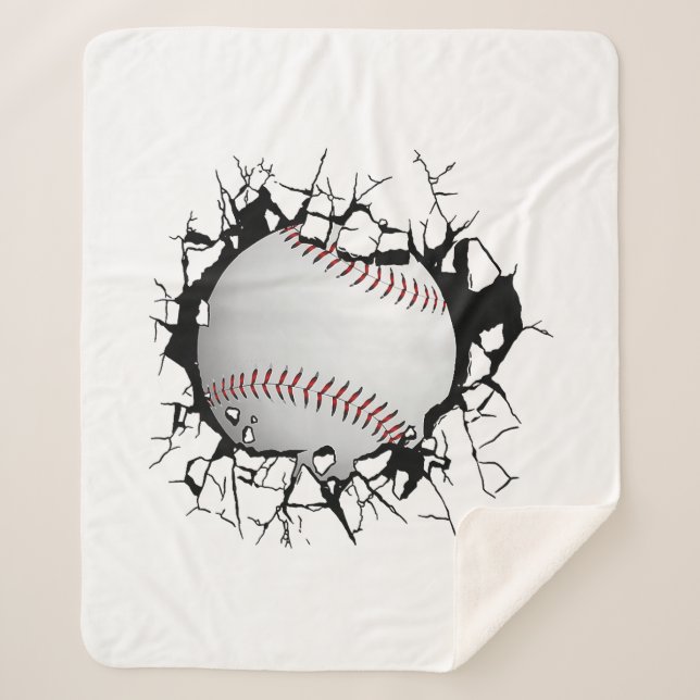 Cobertor Sherpa Roupa de beisebol - Baseball (Frente)