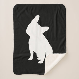 Cobertor Sherpa Roupa de Inclinação de Cabeça de Bulldog Franc