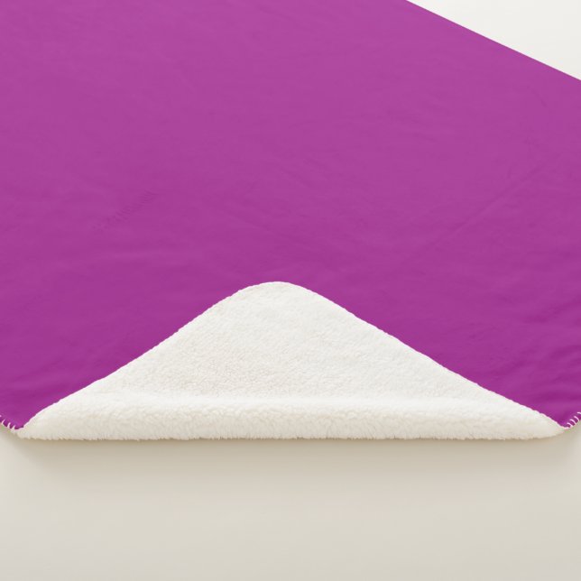 Cobertor Sherpa Roxo abstrato Cor sólida simples (3/4)