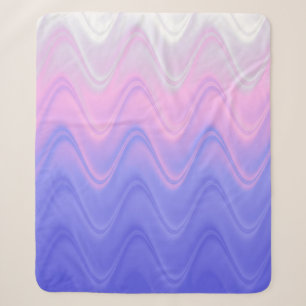Cobertor Sherpa Roxo Abstrato Ondulado Rosa
