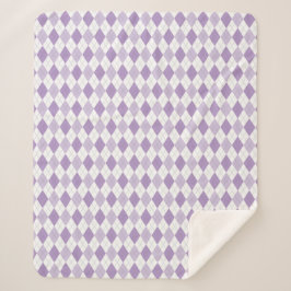 Cobertor Sherpa Roxo Argyle