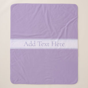 Cobertor Sherpa Roxo Lavanda Leve Elegante Personalizável