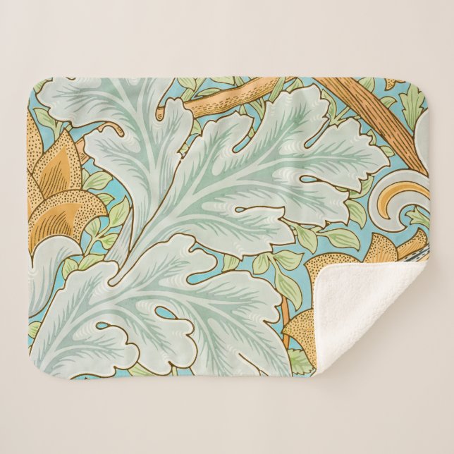 Cobertor Sherpa Rua James Pattern (por William Morris) (Frente (Horizontal))