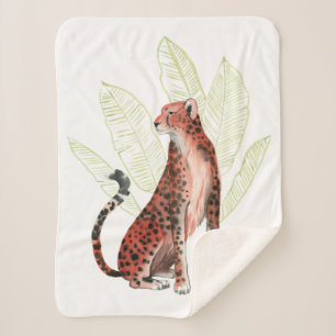 Cobertor Sherpa Ruby Runner Leopard