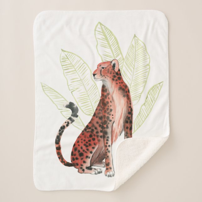 Cobertor Sherpa Ruby Runner Leopard (Frente)