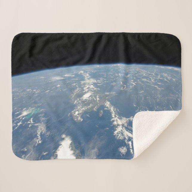 Cobertor Sherpa Saharan Dust soprando Westward No Atlântico. (Frente (Horizontal))