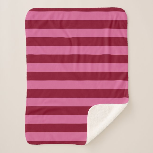 Cobertor Sherpa Salsa Flamingo Pink Listra (Frente)