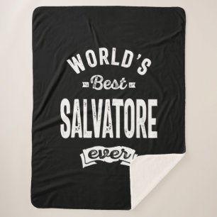 Cobertor Sherpa Salvatore Nome Personalizado Aniversário