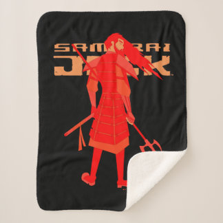 Cobertor Sherpa Samurai Jack Red Warrior Graphic