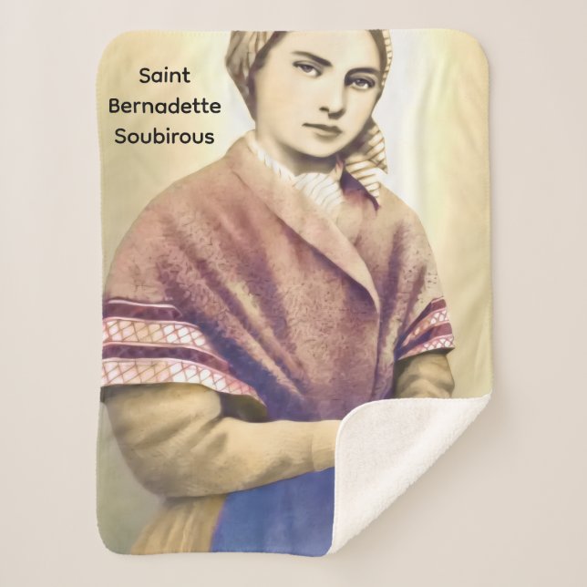 Cobertor Sherpa Santa Bernadette Soubirous (Frente)
