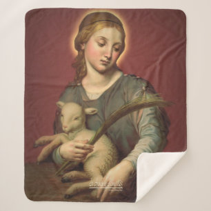 Cobertor Sherpa Santo Agnes de Roma