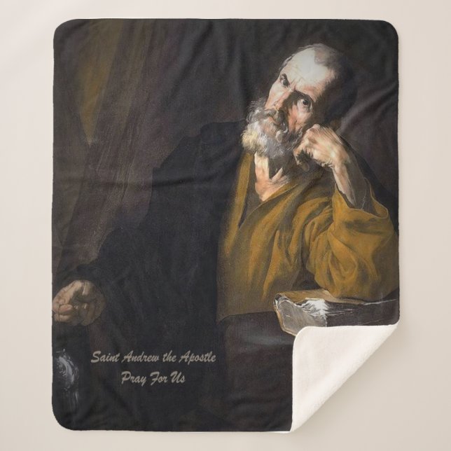 Cobertor Sherpa Santo Andrew The Apostle (Frente)