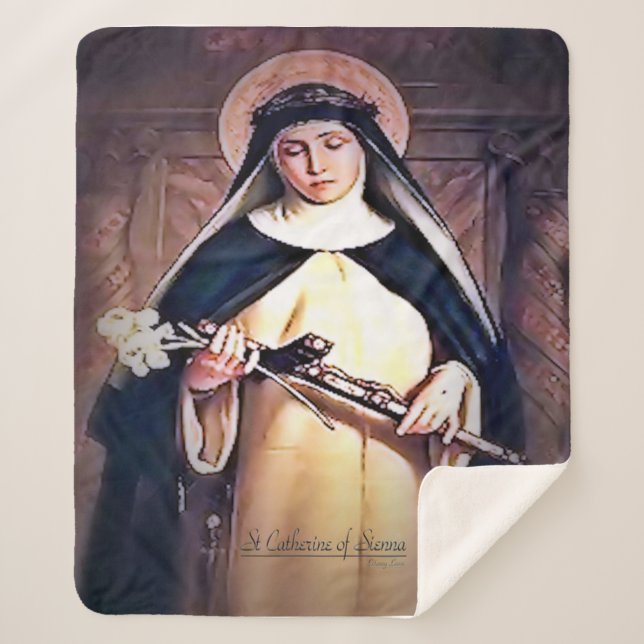 Cobertor Sherpa Santo Catherine de Siena (Frente)
