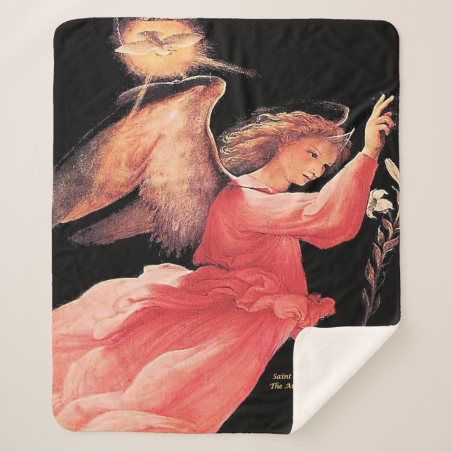 Cobertor Sherpa Santo Gabriel o Arcanjo (Frente)