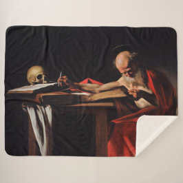 Cobertor Sherpa Santo Jerome (por Caravaggio)