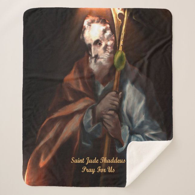 Cobertor Sherpa Santo Jude Thaddeus (Frente)