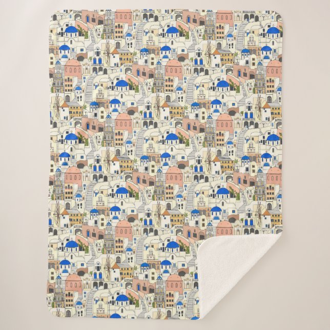 Cobertor Sherpa Santorini dreams (Frente)