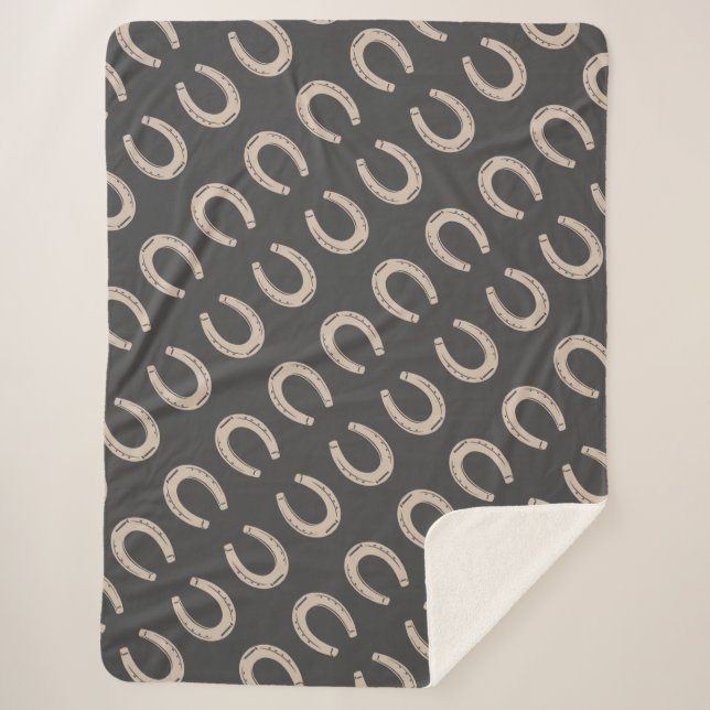 Cobertor Sherpa Sapato de Cavalo Sortudo (Frente)