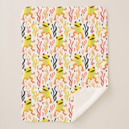 Cobertor Sherpa Sapos Reproduzíveis