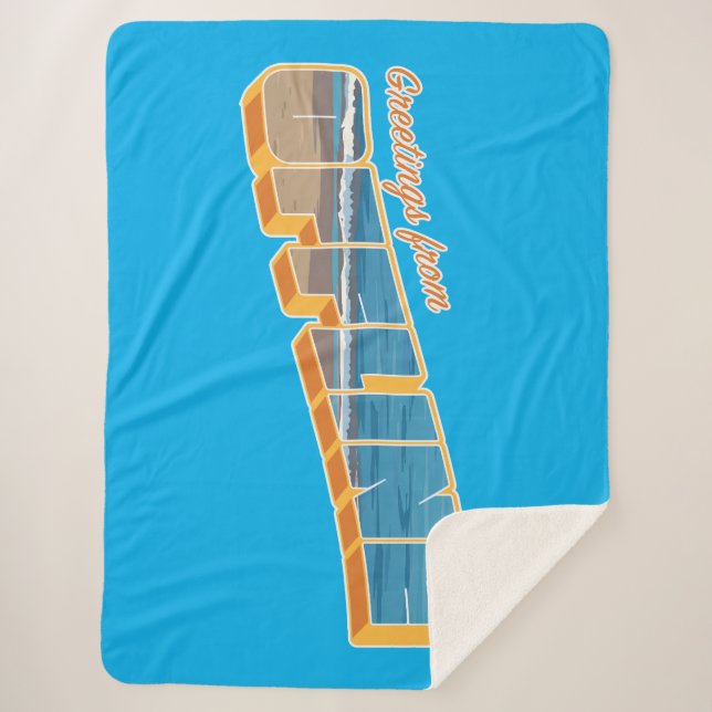 Cobertor Sherpa Saudações do Offline (Frente)