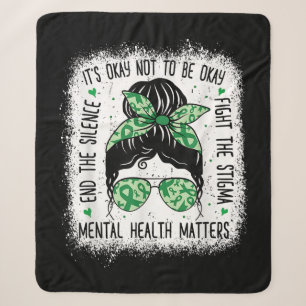 Cobertor Sherpa Saúde Mental Importa Coque Desarrumado Conscientiz
