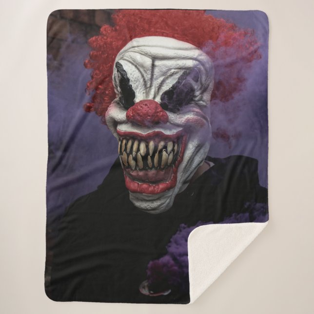 COBERTOR SHERPA SCAREY CLOWN (Frente)