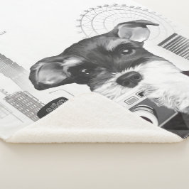 Cobertor Sherpa Schnauzer com câmera