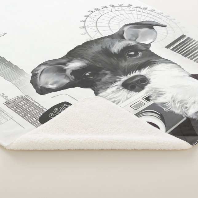 Cobertor Sherpa Schnauzer com câmera (3/4)