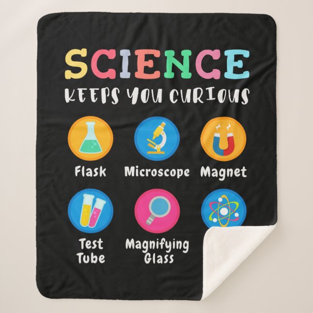 Cobertor Sherpa Science keeps you curious (Frente)