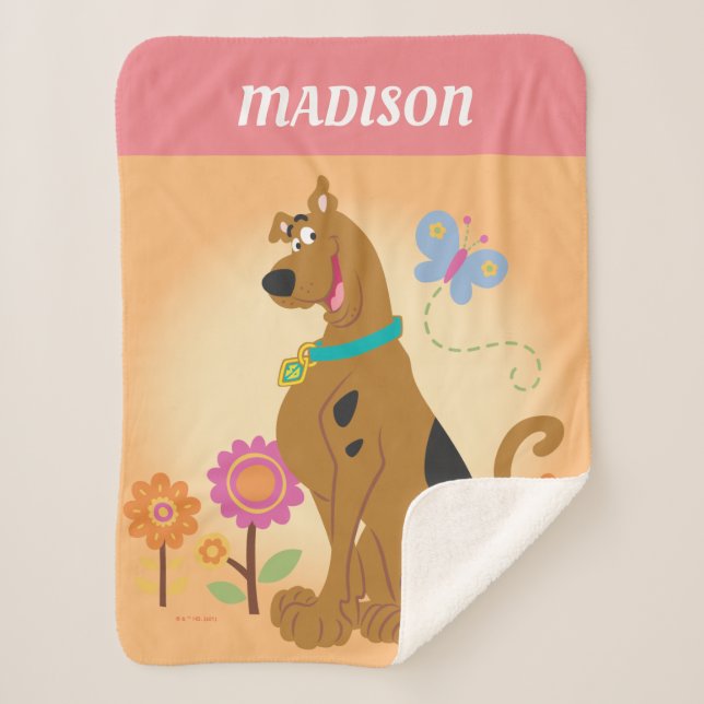 Cobertor Sherpa Scooby Doo Após Borboleta (Frente)